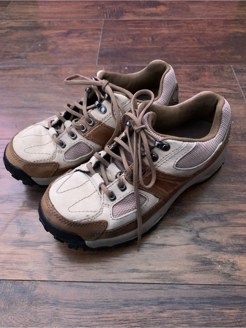 Whimsy Cottagecore New Balance 748 Womens Beige and Brown Trail Sneakers